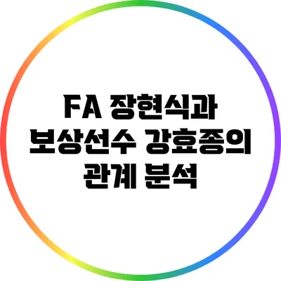 FA 장현식과 보상선수 강효종의 관계 분석