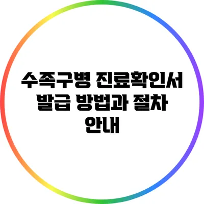 수족구병 진료확인서 발급 방법과 절차 안내