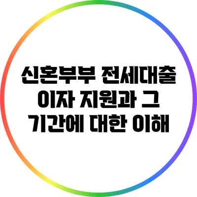 신혼부부 전세대출 이자 지원과 그 기간에 대한 이해