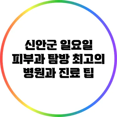 신안군 일요일 피부과 탐방: 최고의 병원과 진료 팁