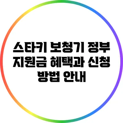 스타키 보청기: 정부 지원금 혜택과 신청 방법 안내