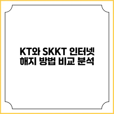 KT와 SKKT 인터넷 해지 방법 비교 분석