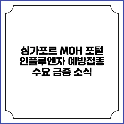 싱가포르 MOH 포털: 인플루엔자 예방접종 수요 급증 소식