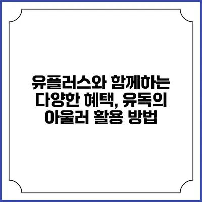 유플러스와 함께하는 다양한 혜택, 유독의 아울러 활용 방법