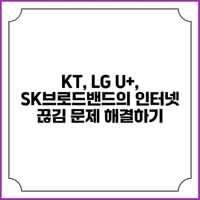 KT, LG U+, SK브로드밴드의 인터넷 끊김 문제 해결하기