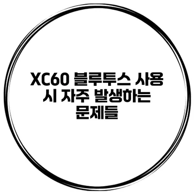XC60 블루투스 사용 시 자주 발생하는 문제들