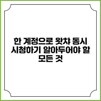 한 계정으로 왓챠 동시 시청하기: 알아두어야 할 모든 것
