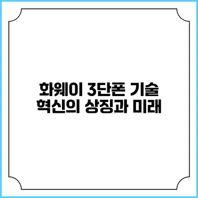 화웨이 3단폰 기술 혁신의 상징과 미래